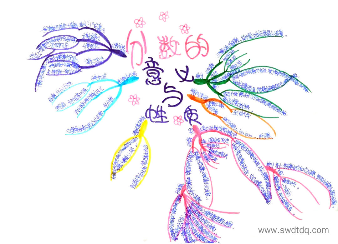 五年级《分数的意义和性质》思维导图精选-第6张