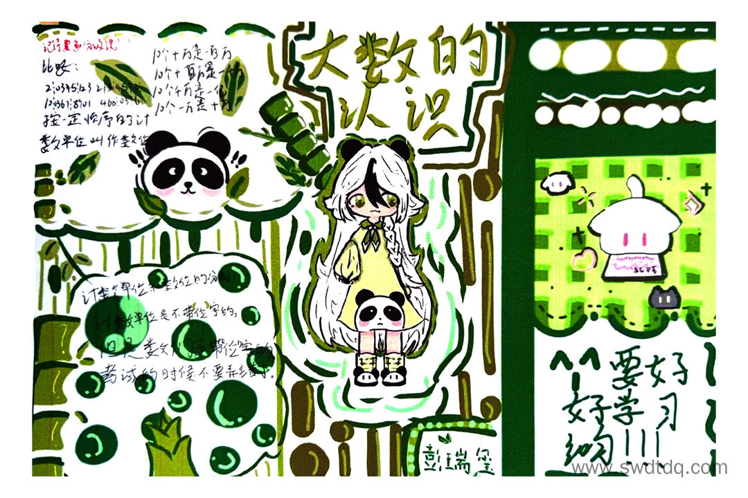 四年级数学大数的认识课堂笔记思维导图