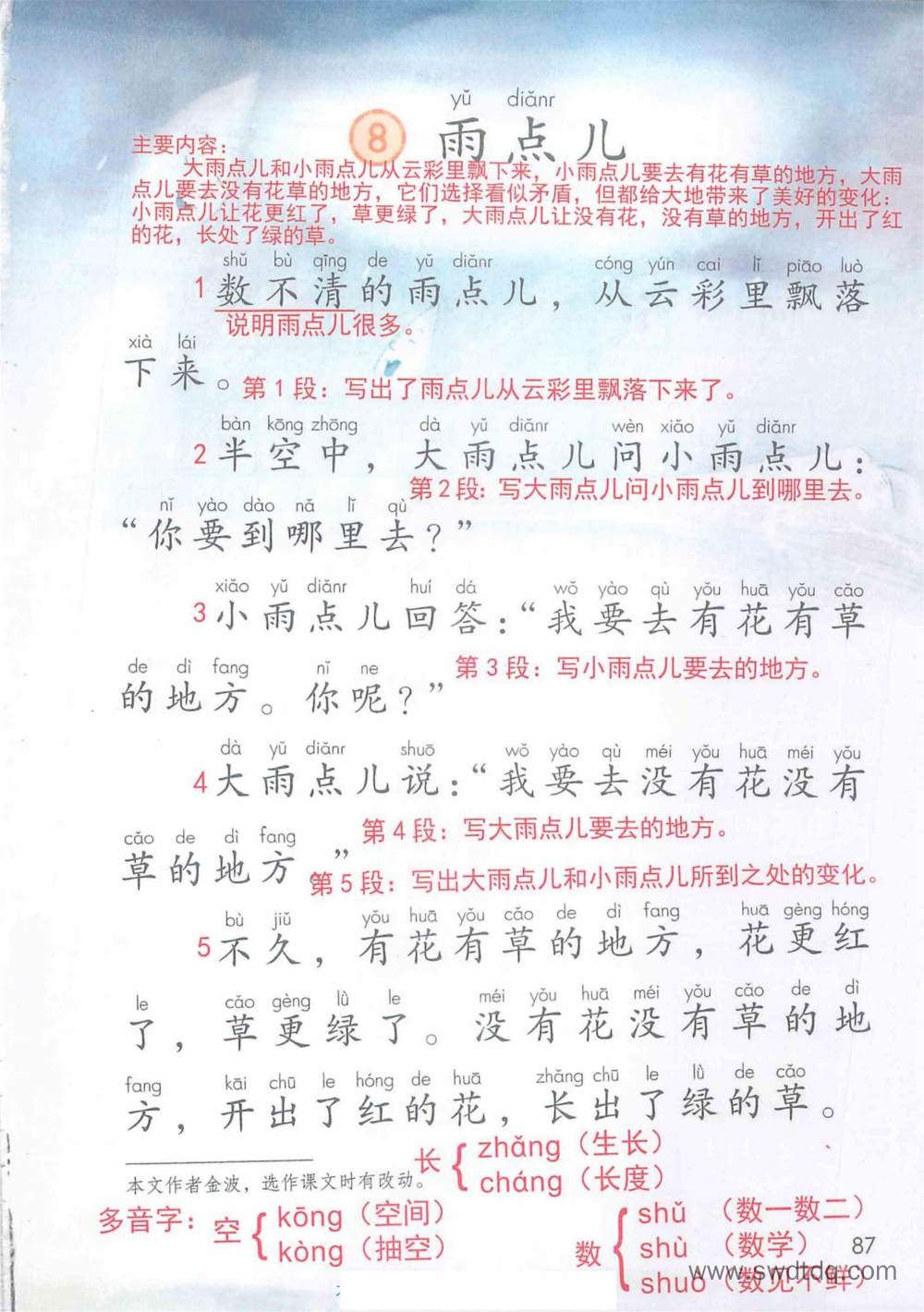 《雨点儿》课堂笔记